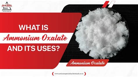 Calcium is precipitated as insoluble calcium oxalate. . Ammonium oxalate uses